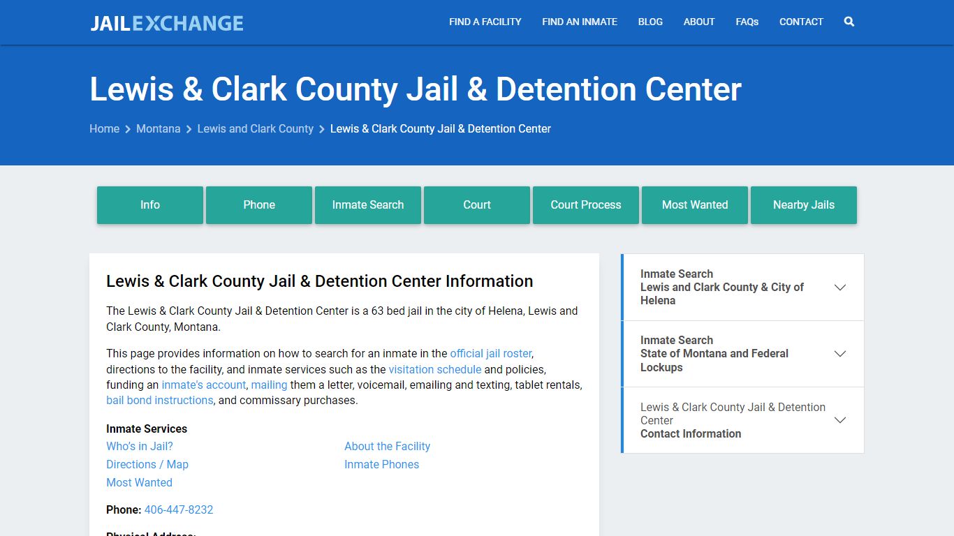 Lewis & Clark County Jail & Detention Center - Jail Exchange